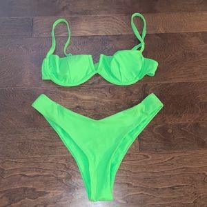 Neon Green Underwire Bikini Set